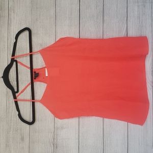 J crew coral racer back tank top